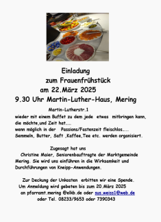 Frauenfrühstück am 30.03.2025
